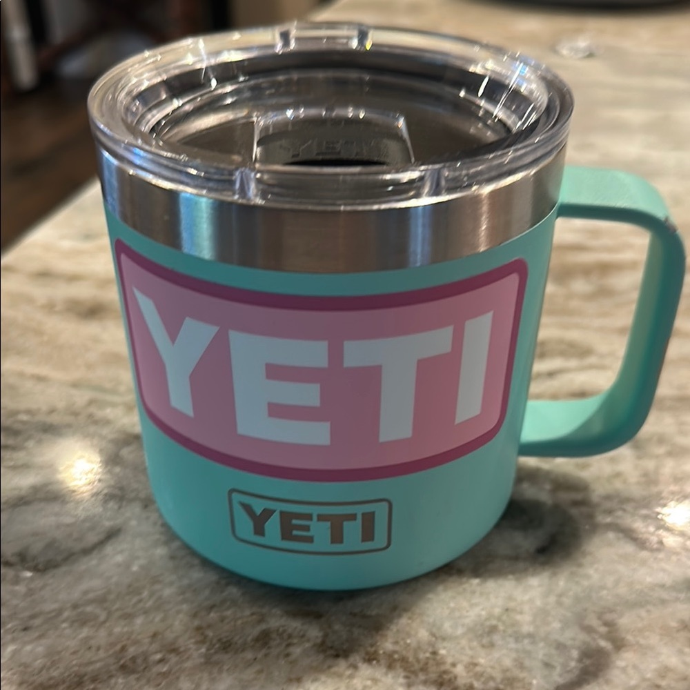 Yeti Turquoise and Pink Coffee Mug